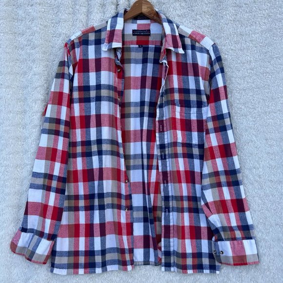 Winterweights by‎ Van Heusen Men's Plaid Button Down Size Medium - Picture 4 of 5